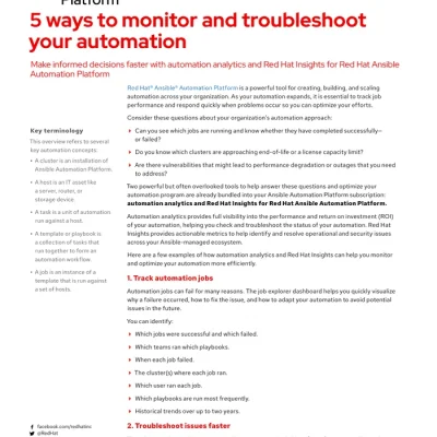 5 ways to monitor and troubleshoot your automation
