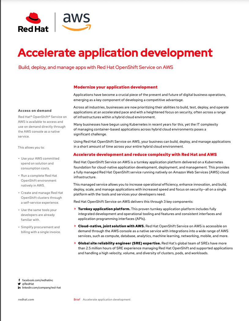Accelerate application development
