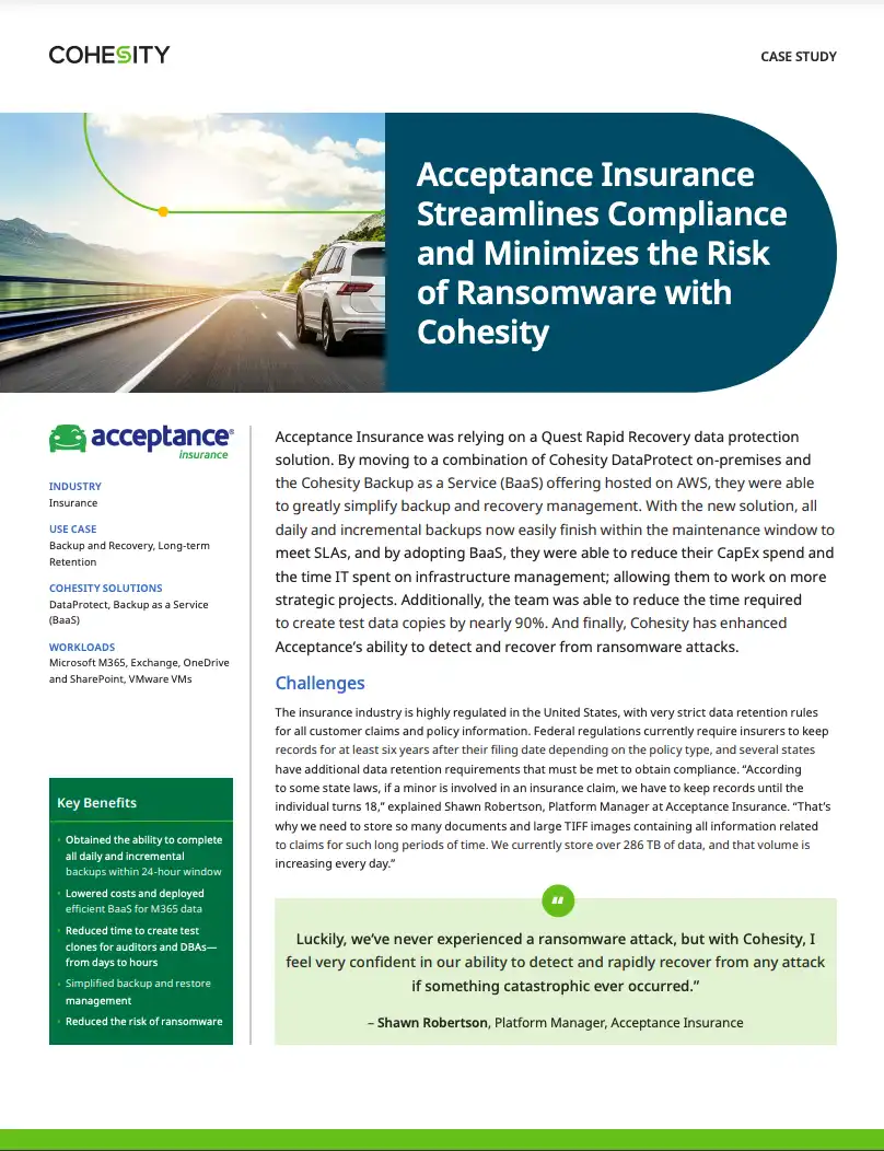 Why Acceptance Insurance is Confident in Ability to Detect and Rapidly Recover from Any Attack