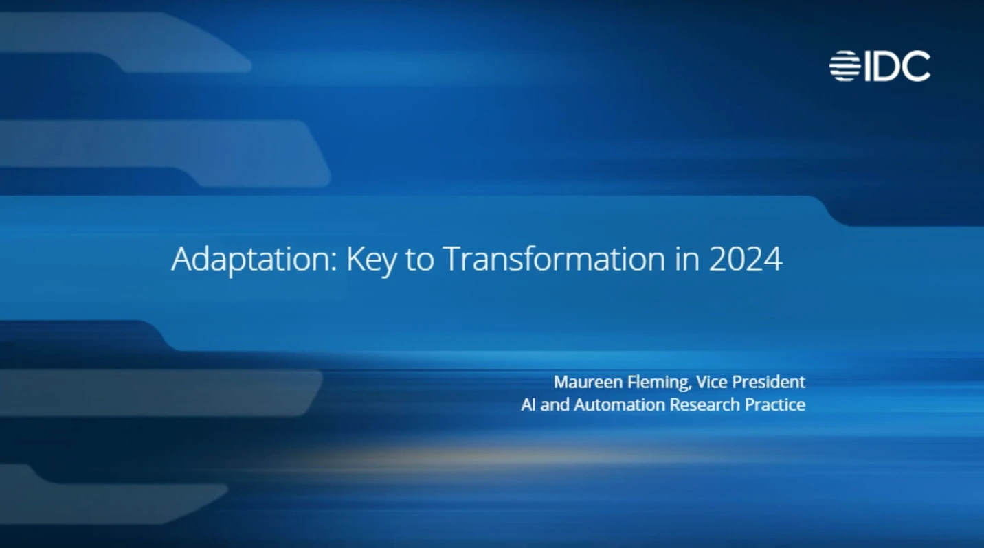 On-demand Webinar: IDC How to Drive Transformation in 2024