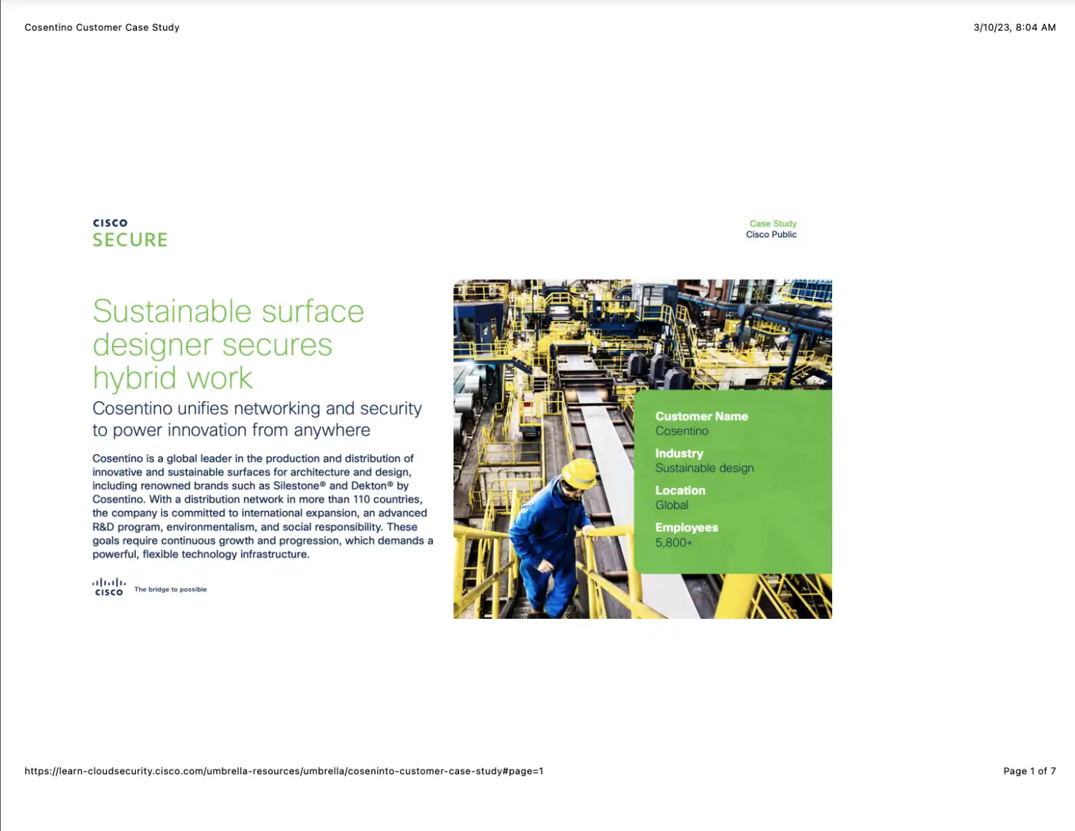 Cosentino Case Study