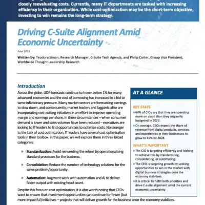Driving C-Suite Alignment Amid Economic Uncertainty