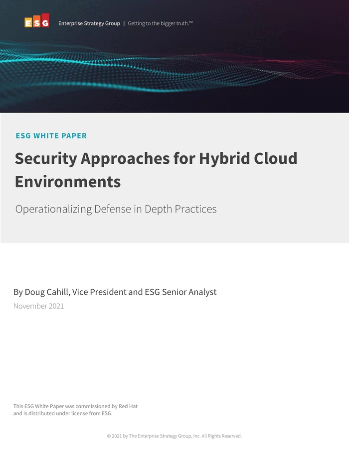 ESG: Security approaches for hybrid cloud environments