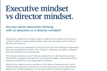 Executive mindset vs director mindset.