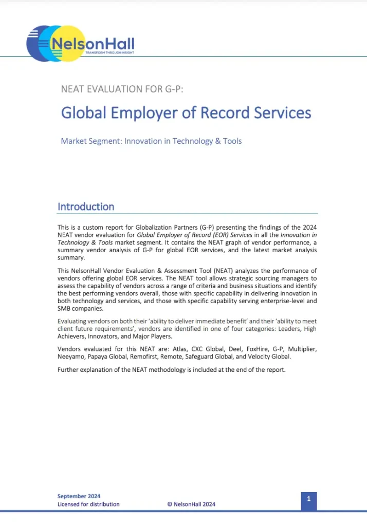 Neat Evaluation for G-P: Global Employer of Record Services