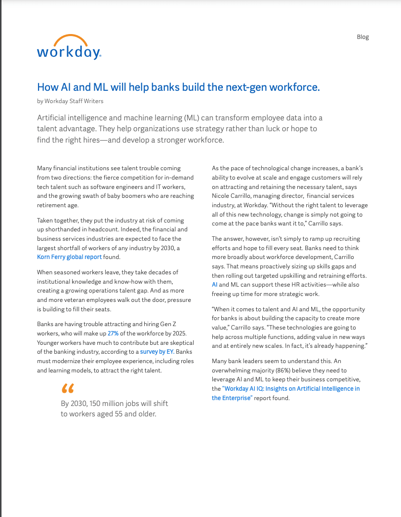 How AI and ML Will Help Banks Build the Next-Gen Workforce