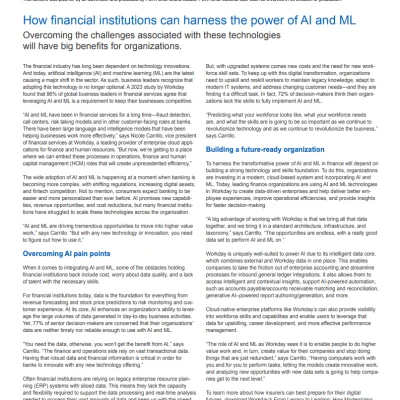 Workday + Fortune: How financial institutions can harness the power of AI and ML