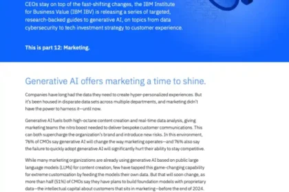 IBV – ceos guide to generative ai marketing