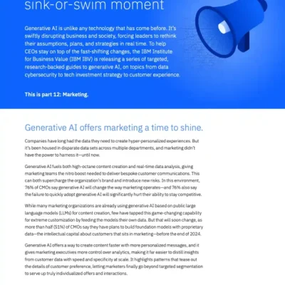 IBV – ceos guide to generative ai marketing