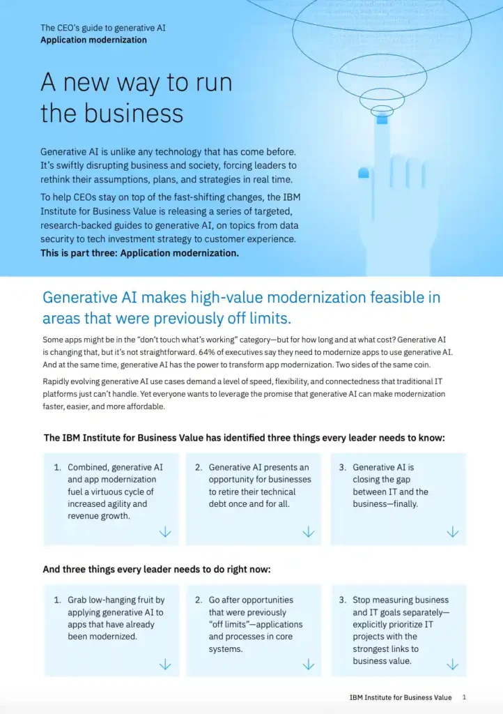 IBV – ceo-generative-ai- application-modernization