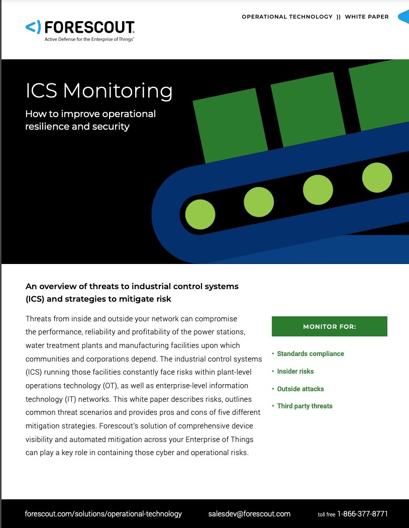 ICS Monitoring: How to improve operational resilience and security