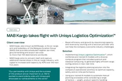 83% faster planning. 100% smarter cargo. How MAB Kargo slashed planning time with Unisys Logistics Optimization