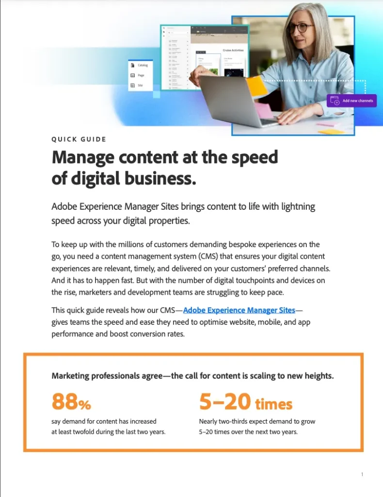 Manage content at the speed of digital business