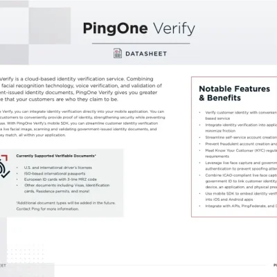 PingOne Verify Datasheet