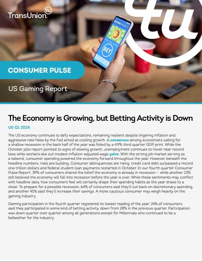 The Economy is Growing, but Betting Activity is Down