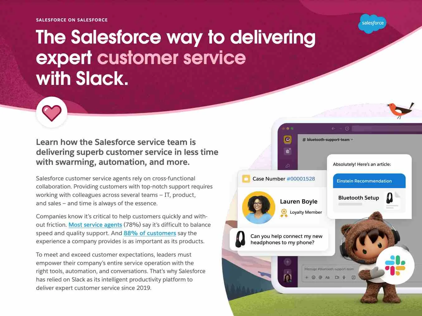 The Salesforce way to delivering expert customer service with Slack