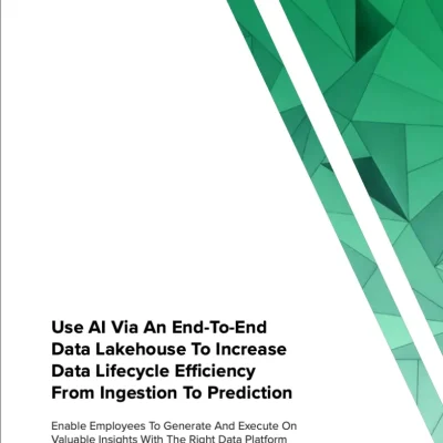 Use Al Via an End-to-End Data Lakehouse to Increase Data Lifecycle Efficiency From Ingestion to Prediction