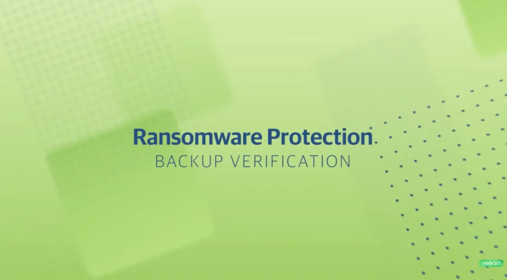 Ransomware Demo Series – Back up Verification