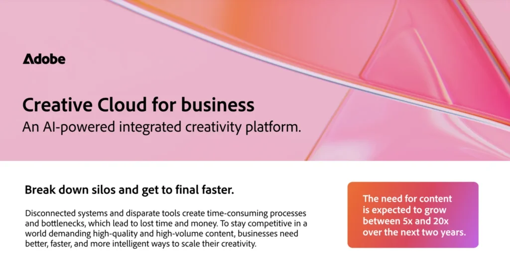 Creative Cloud for business: An AI-powered integrated creativity platform