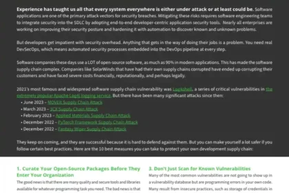 TOP TIPS: DEFENDING YOUR SOFTWARE SUPPLY CHAIN