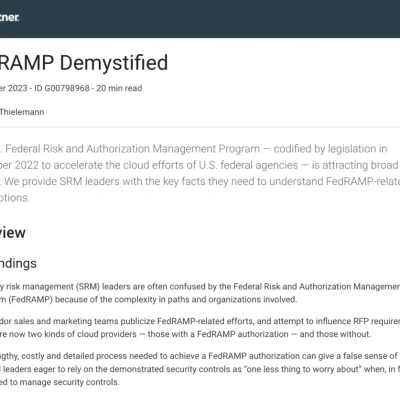 Gartner® Report: FedRAMP Demystified