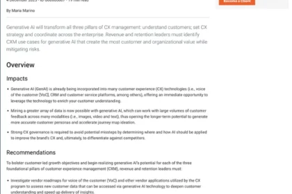 How Generative Al Will Transform Your CX Program