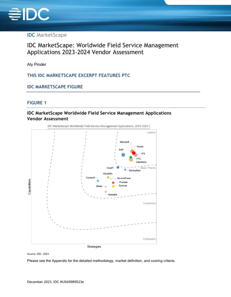IDC MarketScape: Worldwide Field Service Management Applications 2023-2024 Vendor Assessment