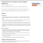 Predicts 2024: Ai’s Impact On The Employee Experience