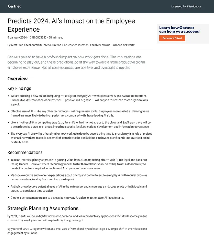Predicts 2024: Ai’s Impact On The Employee Experience