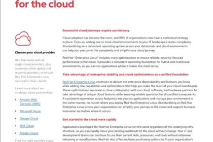 Red Hat Enterprise Linux: An ideal operating system for the cloud