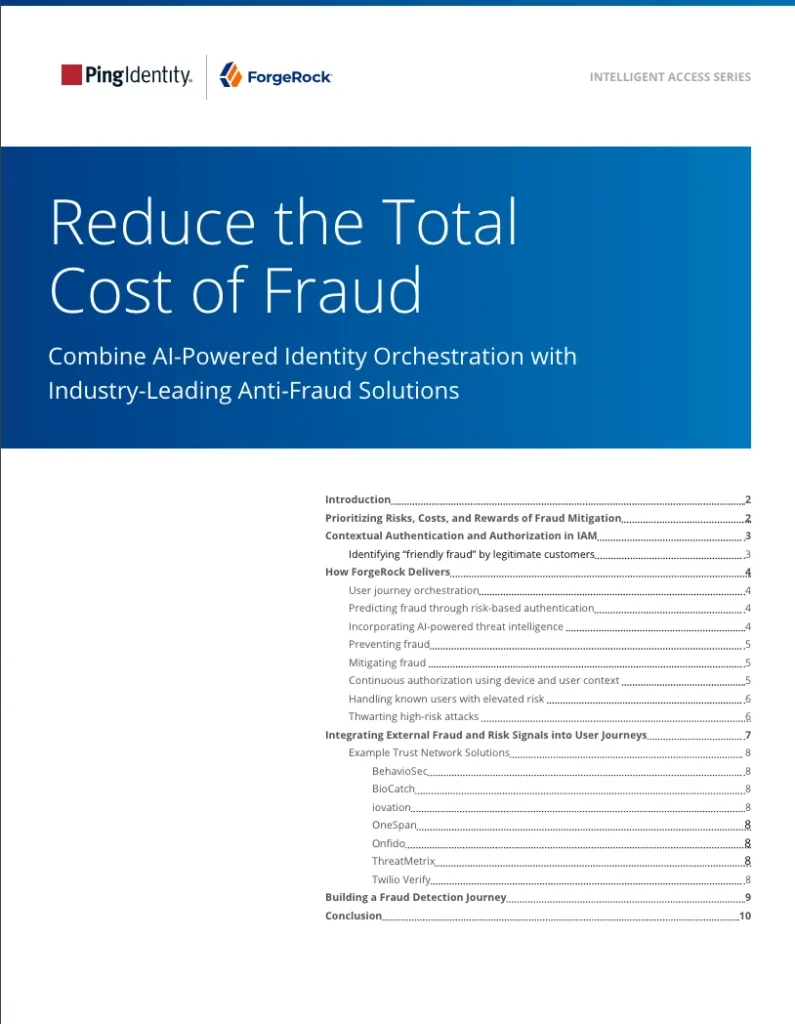Reduce the Total Cost of Fraud