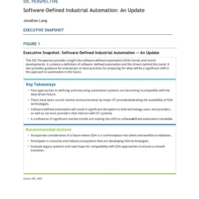 Software-Defined Industrial Automation: An Update