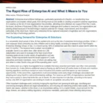 The Rapid Rise of Enterprise AI and what it means to you