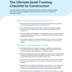 The Ultimate Asset Tracking Checklist for Construction