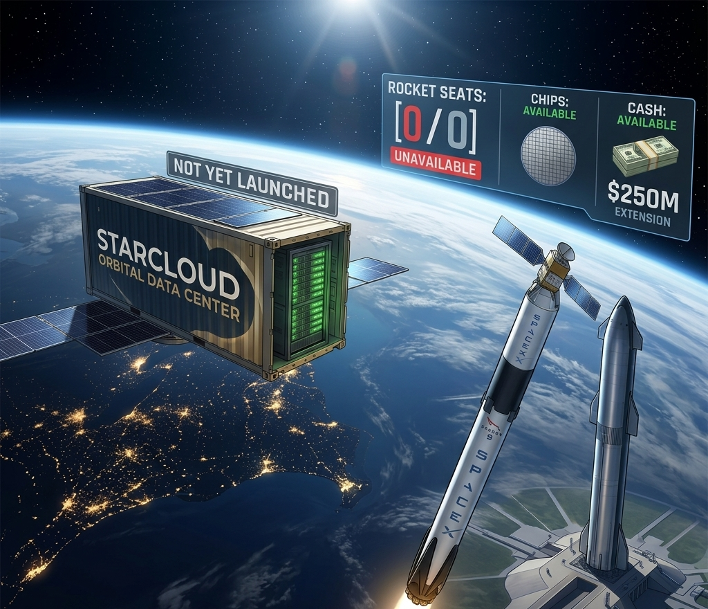 Starcloud Has the Chips and the Cash. What It Doesn’t Have Is a Ride.