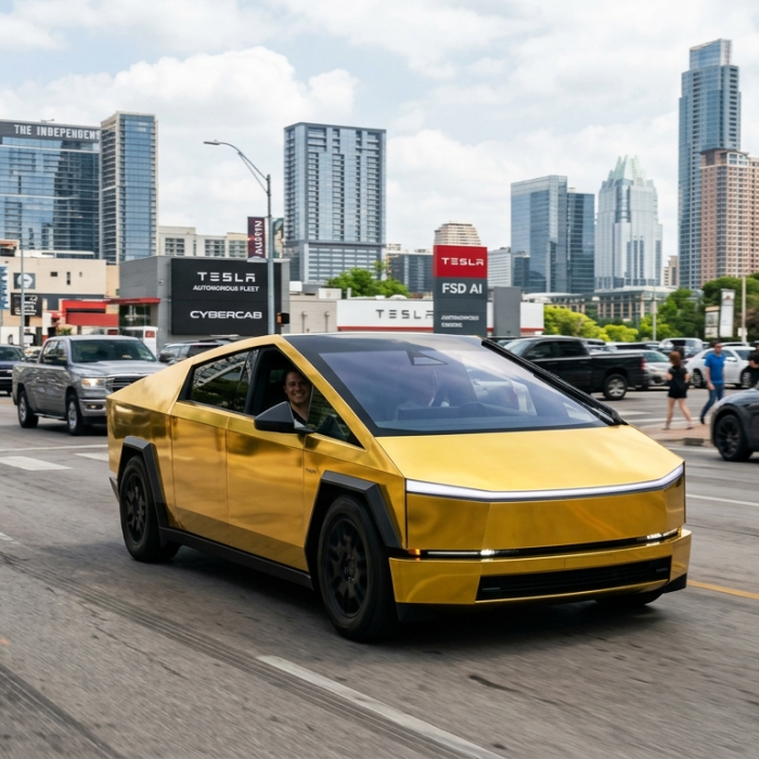 Tesla Bets Its Whole Identity on a Gold Two-Seater